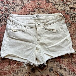 Universal Thread White Jean Shorts Distressed Cut-Off